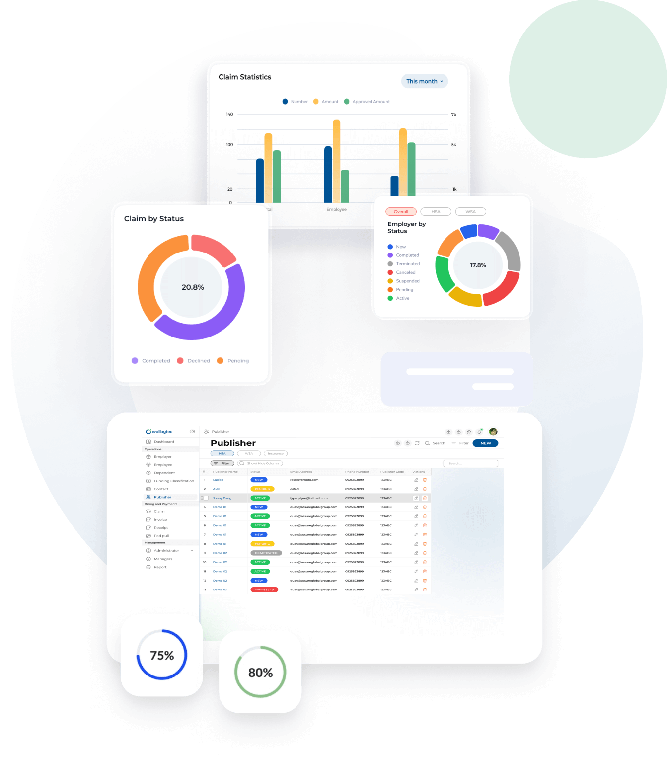 A screenshot of the Wellbytes' CRM